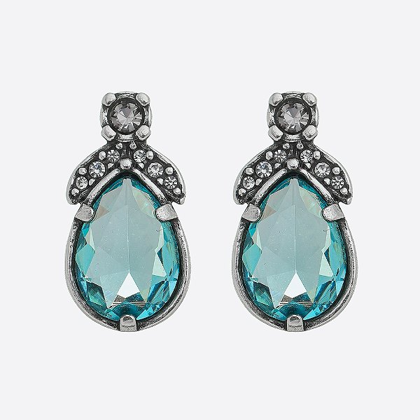 Brinco Gota Turmalina Tasmin Prata