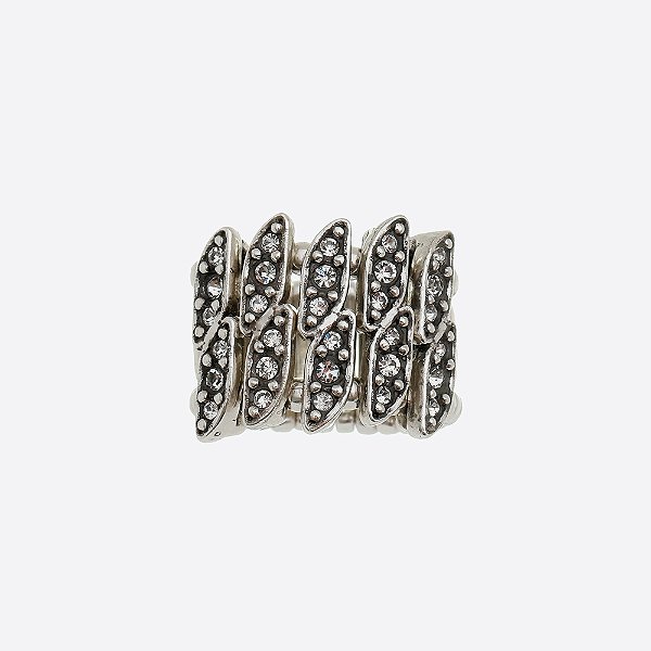 Anel Cravejado Tasmin Prata