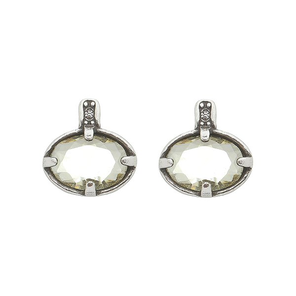 Brinco Oval Meredith Prata