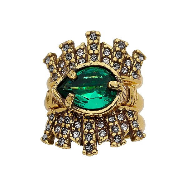 Anel Triplo Dinasty Ouro