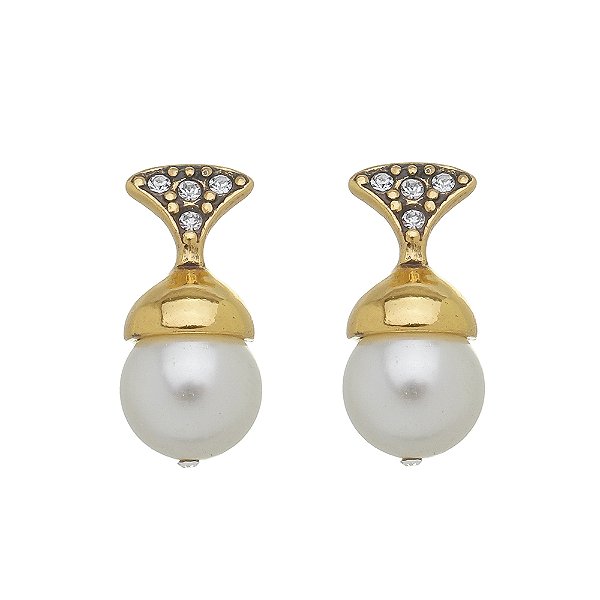 Brinco Pérola Grace Ouro