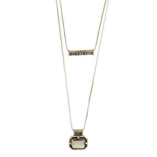 Colar Duplo Bessie Ouro