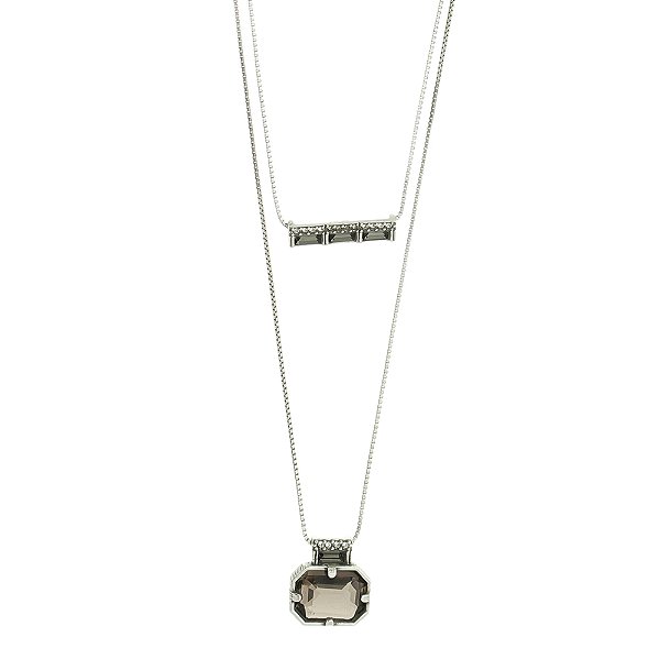 Colar Duplo Bessie Prata