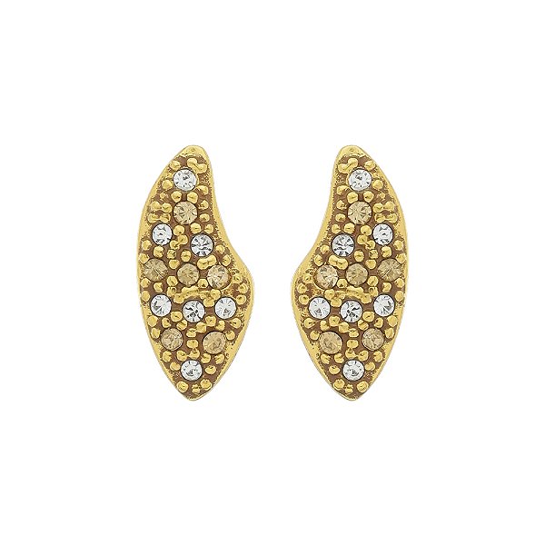 Brinco Strass Bangarole Ouro