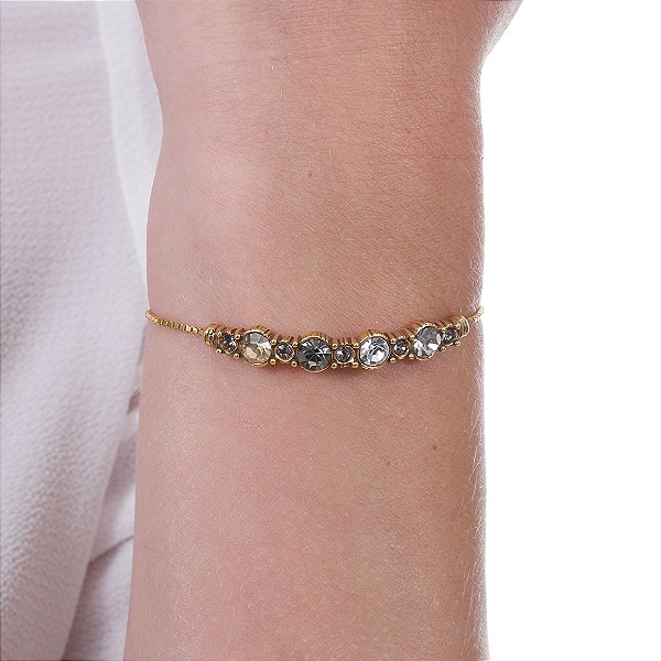 Pulseira Formas Vitrais Ouro