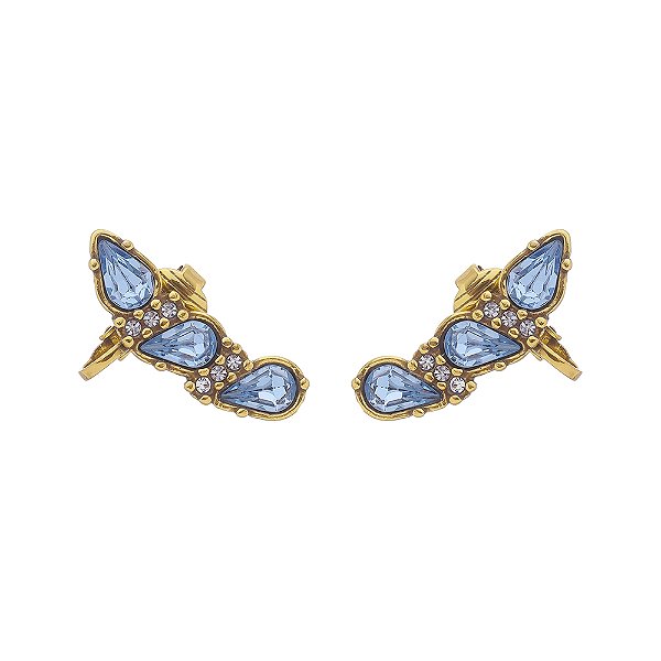 Brinco Ear Cuff Vitrais Ouro