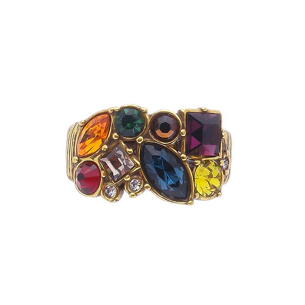 Anel Design Color Vitrais Ouro