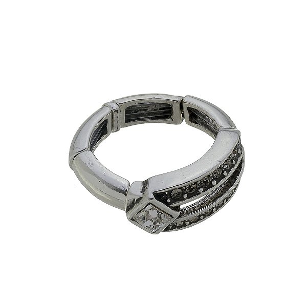 Anel Strass Khalifa Prata