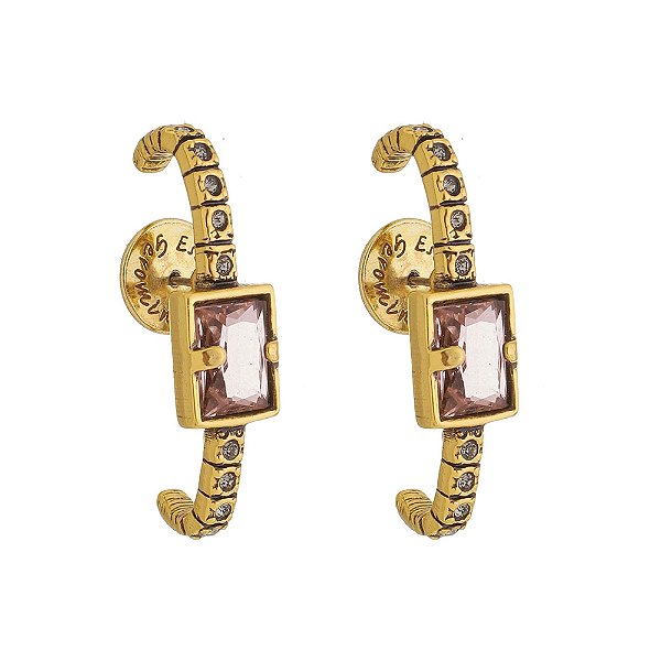Brinco Ear Hook Carré Empire Ouro