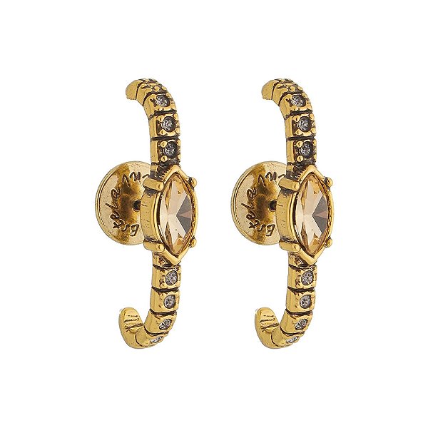 Brinco Ear Hook Navete Empire Ouro