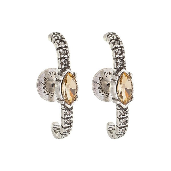 Brinco Ear Hook Navete Empire Prata