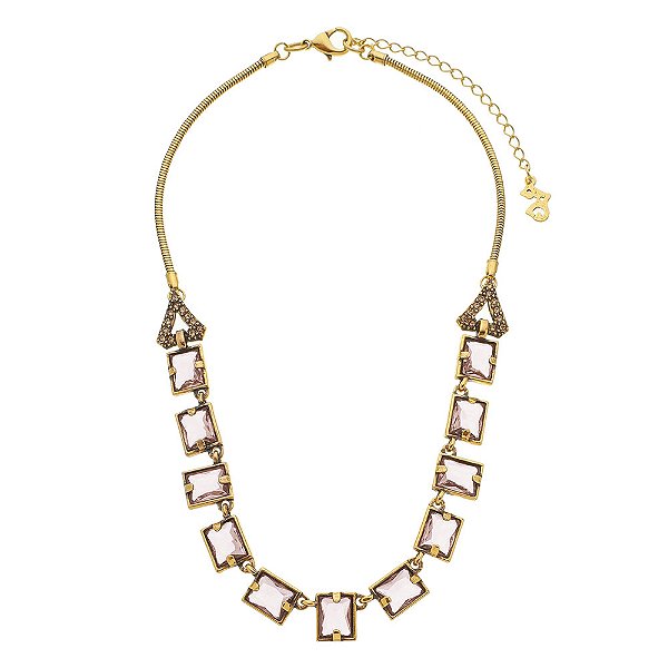 Colar Choker Morganita Empire Ouro