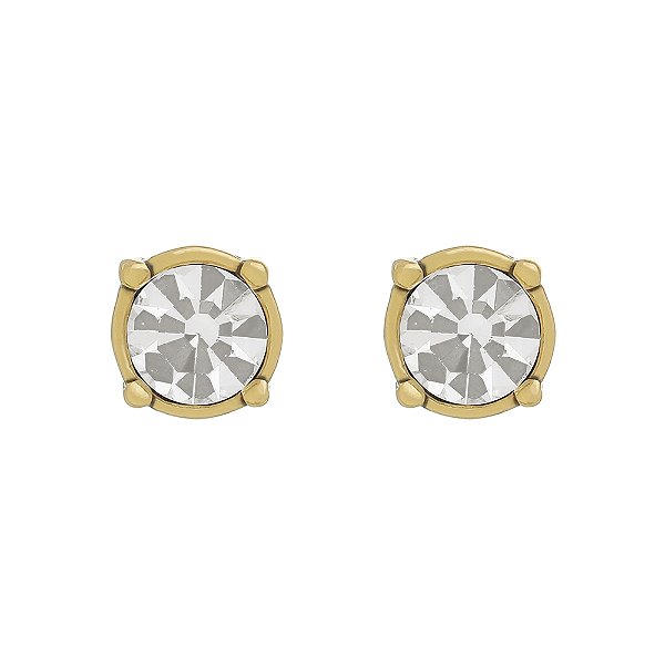 Brinco Cristal Básica Ouro