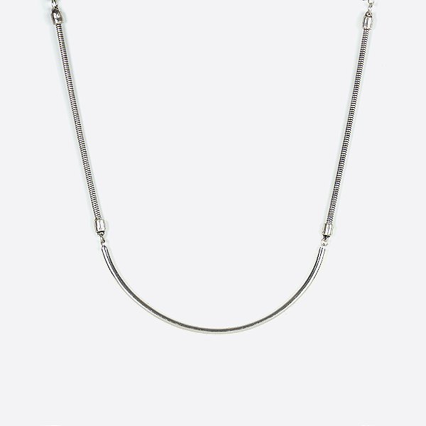 Colar Chocker Estruturado Prata