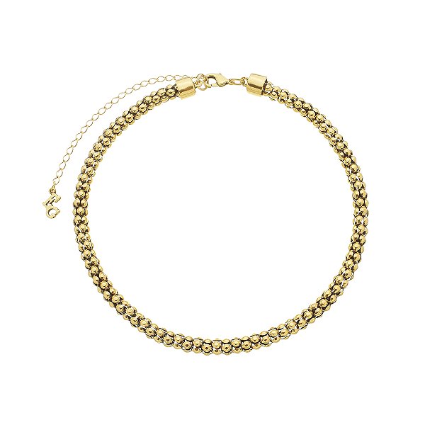 Colar Chocker Grossa Básica Ouro