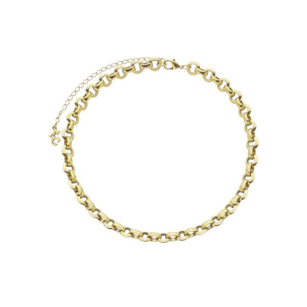 Colar Chocker Grumet Básica Ouro