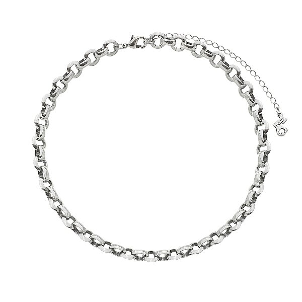 Colar Chocker Grumet Básica Prata