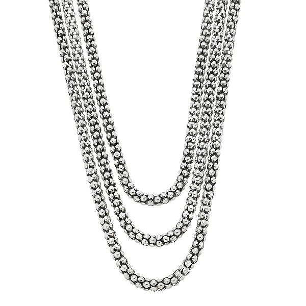 Colar Correntaria Fina Básica Prata