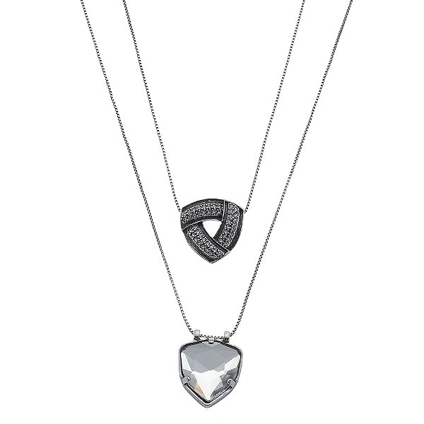 Colar Duplo Isla Prata