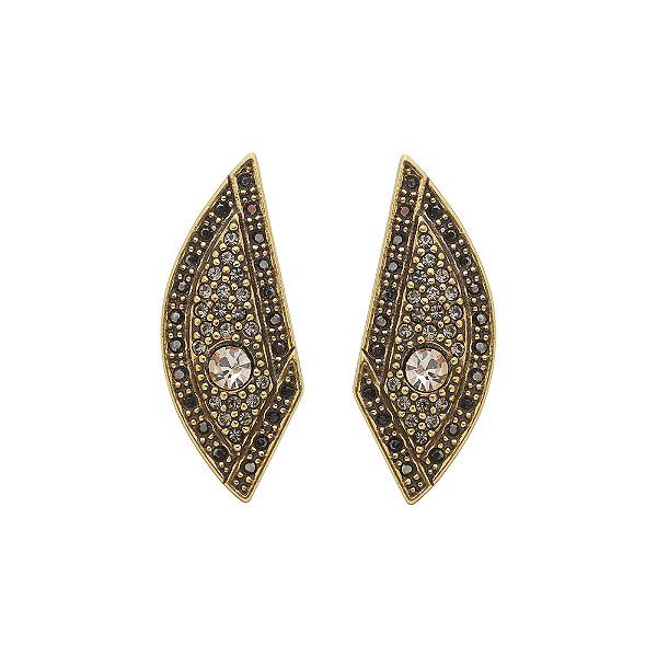 Brinco Médio Strass Myrra Ouro