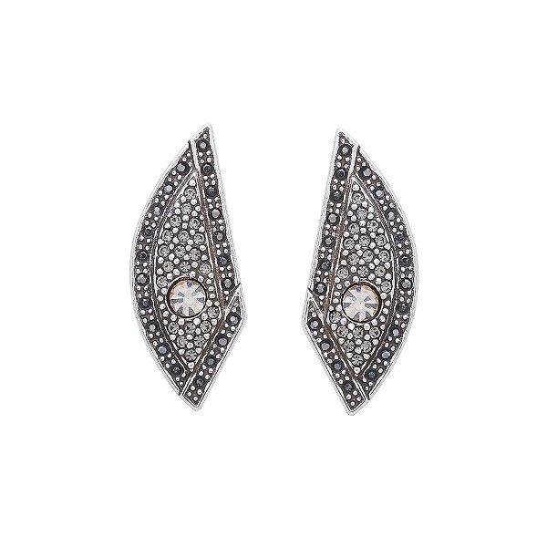 Brinco Médio Strass Myrra Prata