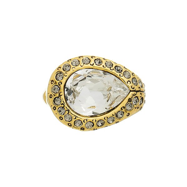 Anel Cristal Allora Ouro