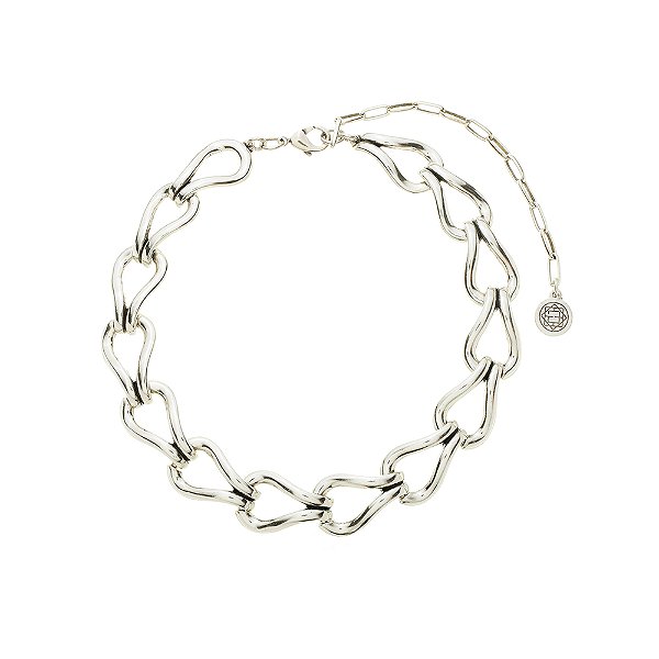 Colar Choker Liso Allora Prata