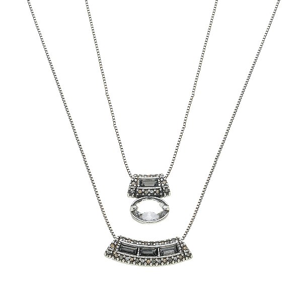 Colar Duplo Amorae Prata