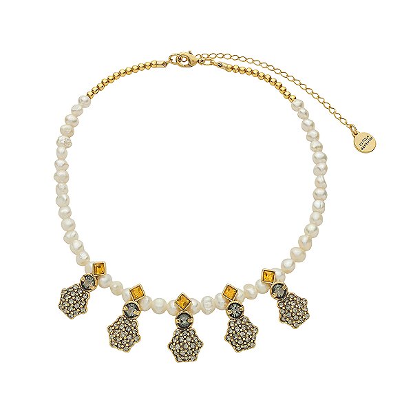 Colar Pérolas Parintins Ouro