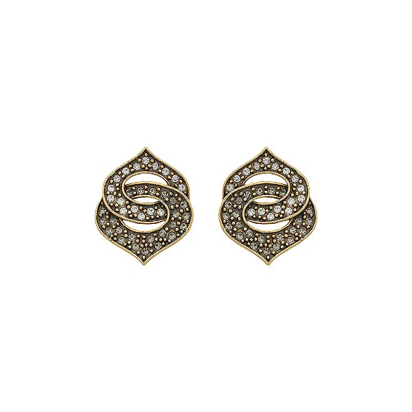 Brinco Médio Strass Malfatti Ouro