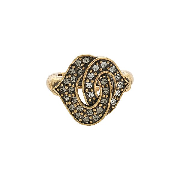 Anel Strass Malfatti Ouro