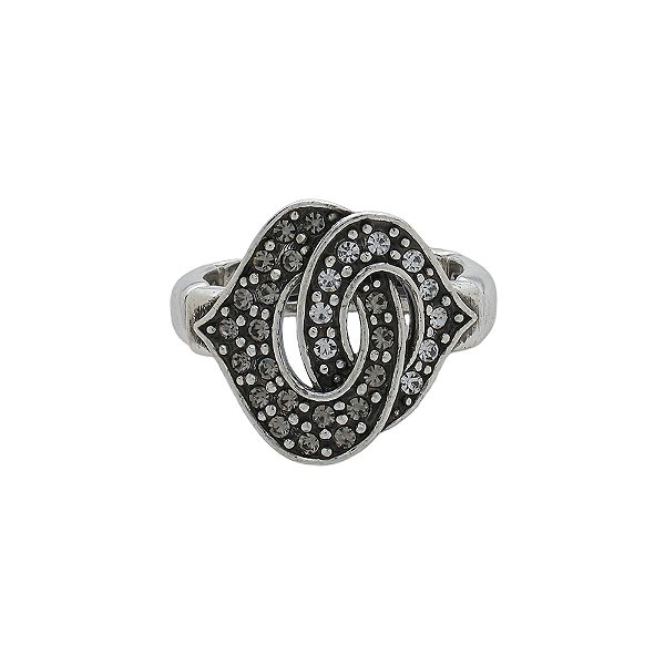 Anel Strass Malfatti Prata