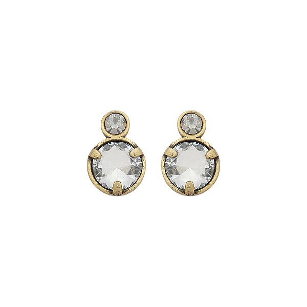 Brinco Cristal Cobogó Ouro