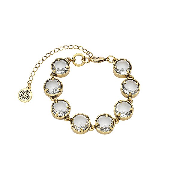 Pulseira Cristal Cobogó Ouro