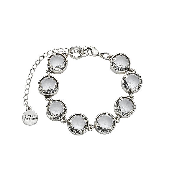 Pulseira Cristal Cobogó Prata