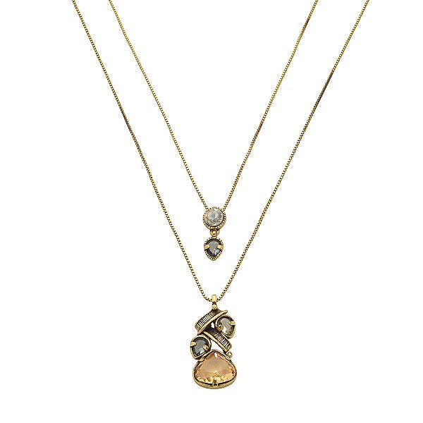 Colar Duplo Sambaré Ouro