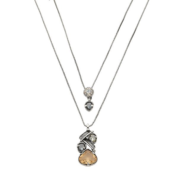 Colar Duplo Sambaré Prata