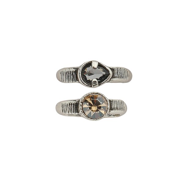 Anel Duplo Sambaré Prata