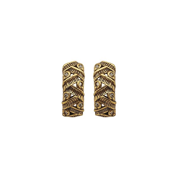 Brinco Argola Texturas Sambaré Ouro