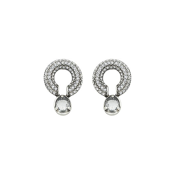 Brinco Design Macramê Prata