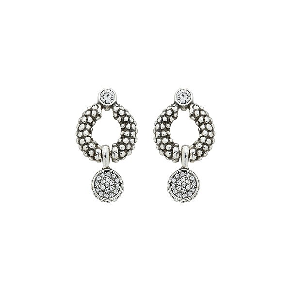 Brinco Formas Macramê Prata