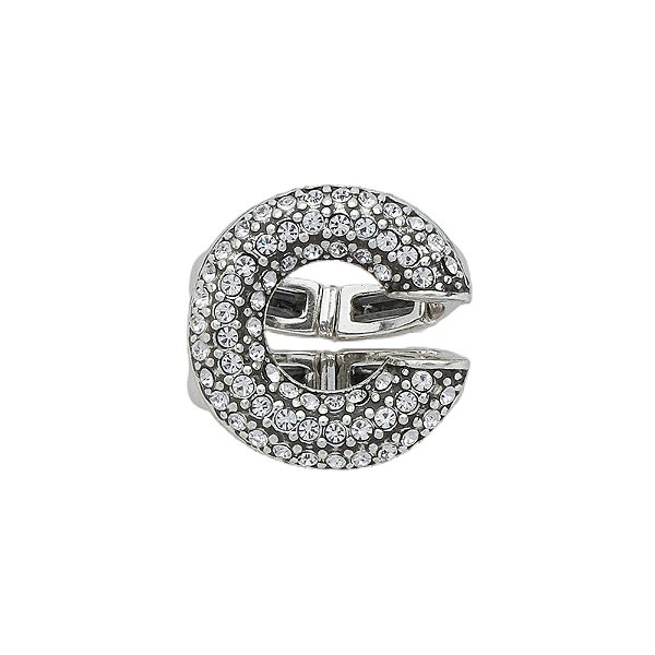 Anel Cravejado Macramê Prata