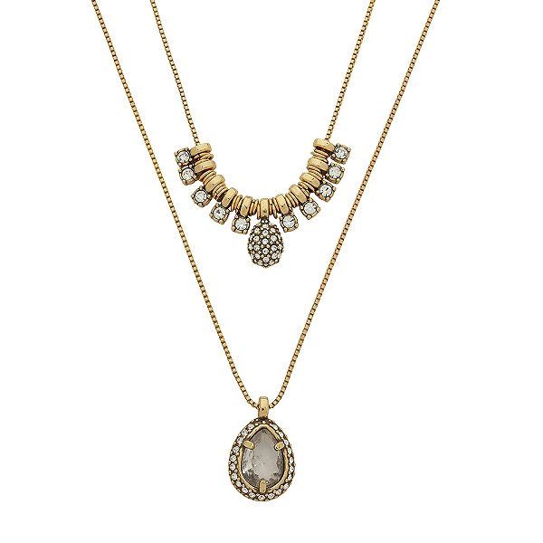 Colar Duplo Hills Ouro