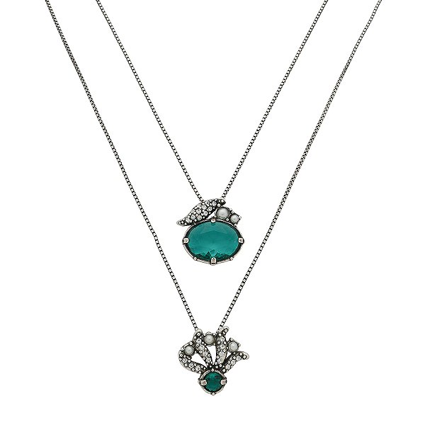 Colar Duplo Elã Prata