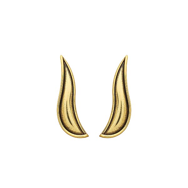 Brinco Liso Aruna Ouro