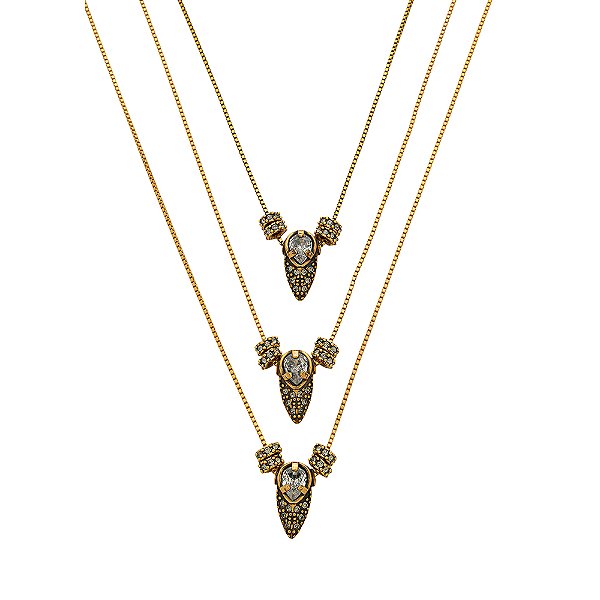 Colar Triplo Mairarê Ouro