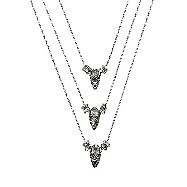 Colar Triplo Mairarê Prata