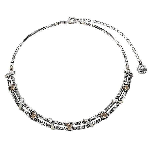 Colar Choker Design Semea Prata