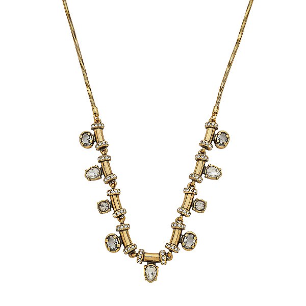 Colar Choker Design Floare Ouro