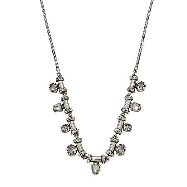 Colar Choker Design Floare Prata